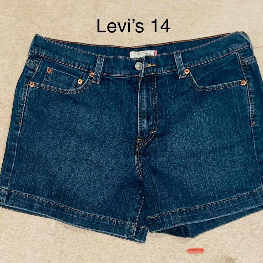 Levi's Women's Dark Blue Denim Cutoff Shorts